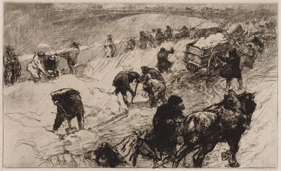 Luta de bolas de neve: Flower Quay de Auguste Louis Lepère