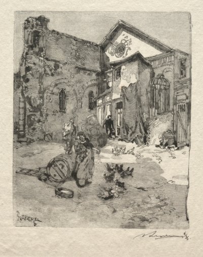 St. Julien the Poor: O Portal. de Auguste Louis Lepère