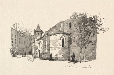 St. Julien le Vauvre, Vista exterior de Auguste Louis Lepère