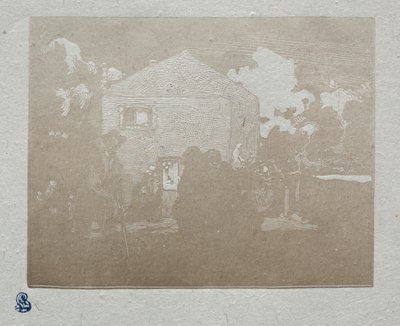 Os Mendigos na Última Casa, 1905. de Auguste Louis Lepère