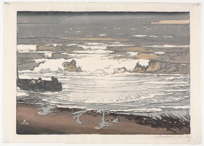 As ondas quebrando, maré de setembro de 1901 de Auguste Louis Lepère