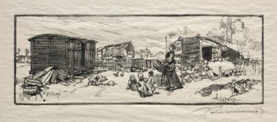 A Casa da Carruagem (Le wagon-logement) de Auguste Louis Lepère