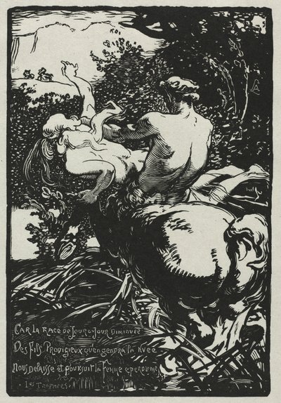 O Centauro, 1896. de Auguste Louis Lepère