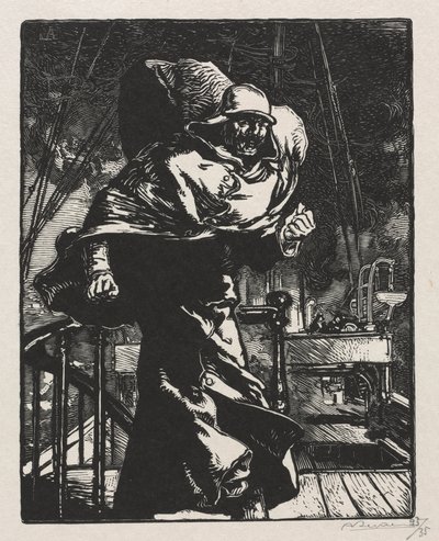 A guerra de 1914. Primeira série. Imperador William na raiva, 1915. de Auguste Louis Lepère