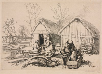 The Woodcutters House Vendée, 1915. de Auguste Louis Lepère