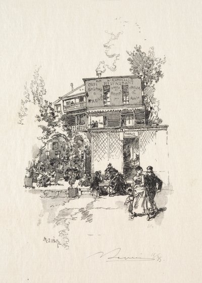 Um Guinguette. de Auguste Louis Lepère