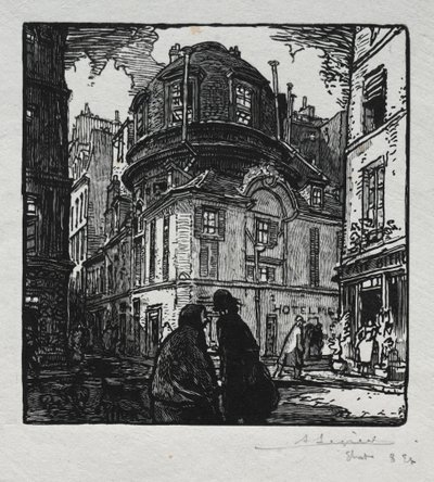 Vista do Hotel Colbert de Auguste Louis Lepère