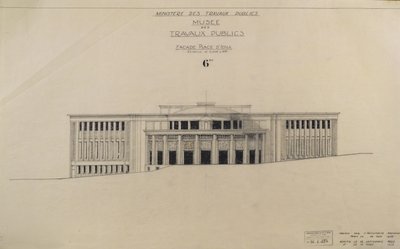 Projeto para o Museu dos Trabalhos Públicos, Fachada, Place d