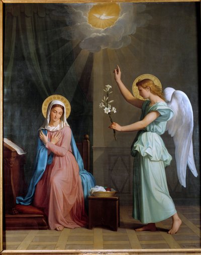 A Pintura de Anunciação de Augustus Pichon (1805-1900) de Auguste Pichon