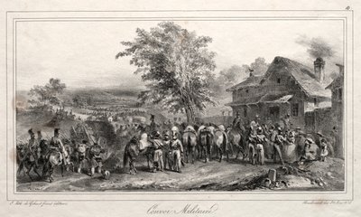 Álbum de 1831: comboio militar, 1831. de Auguste Raffet