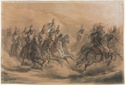 Carga de Cavalaria, c. 1840 de Auguste Raffet