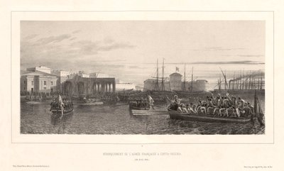 Desembarque do exército francês em Civita-Vecchia, 25 de abril de 1849 de Auguste Raffet