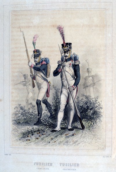 Granadeiro Fusilier e Fusilier Chasseurs, 1859. de Auguste Raffet