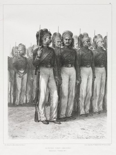 Infantaria turca, caçadores de Auguste Raffet