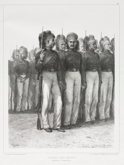 Infantaria turca, caçadores, 1837. de Auguste Raffet