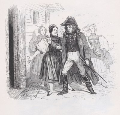 O Exilado das Obras Completas de Béranger, 1836. de Auguste Raffet