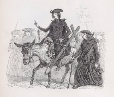 Os missionários de The Complete Works of Béranger, 1836. de Auguste Raffet