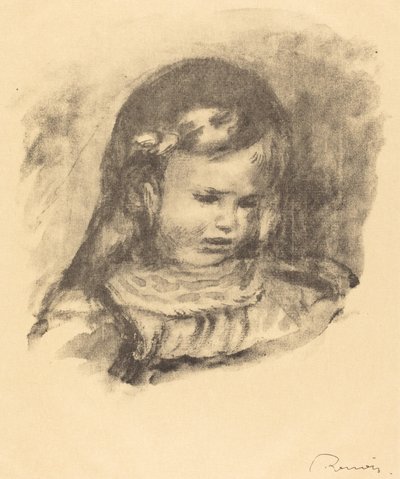 Claude Renoir, cabeça baixa de Auguste Renoir