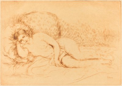 Mulher reclinada (Femme couchee) de Auguste Renoir