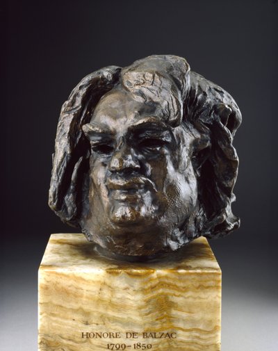 Balzac, cabeça antes do último estudo (bronze) de Auguste Rodin