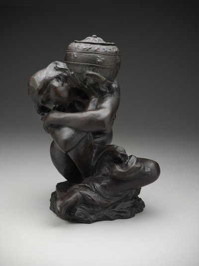 Cariátide caída carregando uma urna de Auguste Rodin
