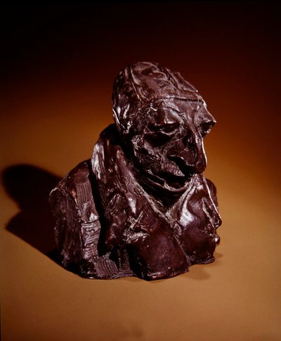 Honore-Victorin Daumier (homem com cabeça chata), c.1832-35 (bronze) de Auguste Rodin