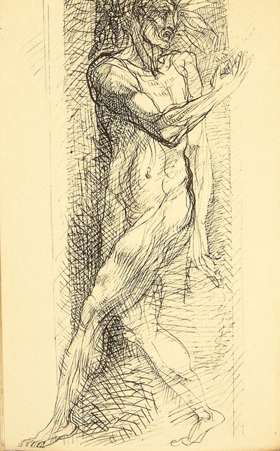 Ilustração para Les Fleurs du Mal As Flores do Mal de Charles Baudelaire, 1887-1888. de Auguste Rodin