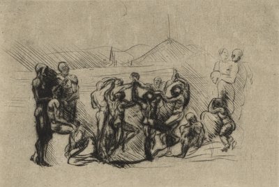 A Rodada, c.1883 (ponto de seca) de Auguste Rodin