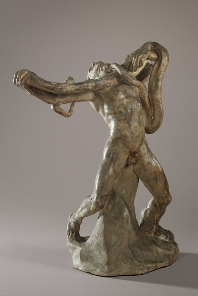 Homem com serpente, c.1886 de Auguste Rodin