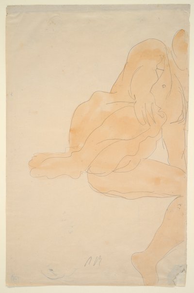 Nu sentado, joelho levantado de Auguste Rodin