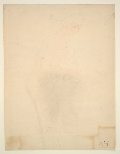 Nu em pé, perfil direito de Auguste Rodin