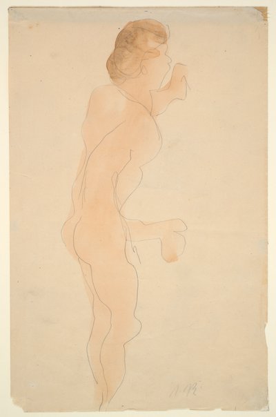 Nu em pé, de lado e de costas de Auguste Rodin
