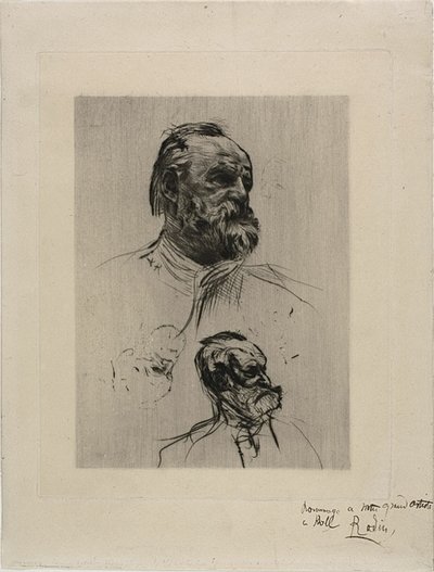 Retrato de Victor Hugo, vista de três quartos de Auguste Rodin