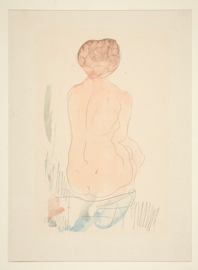 Nu sentado, visto de costas de Auguste Rodin