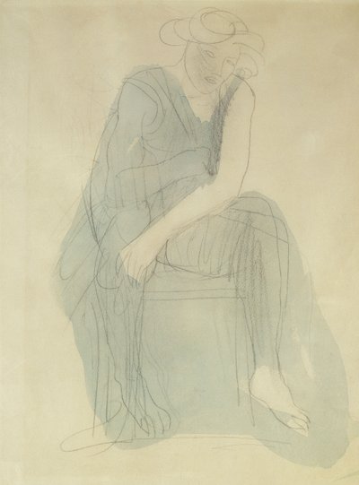 Mulher sentada; Mulher sentada, de Auguste Rodin