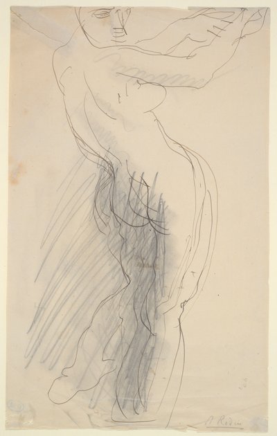 Nua Feminina em pé, Braços Levantados de Auguste Rodin