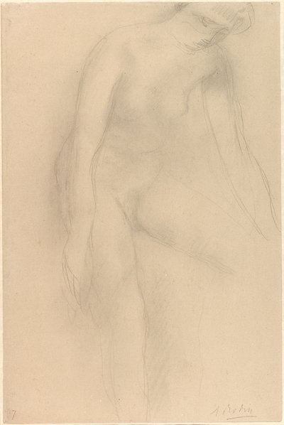 Nu feminino em pé, inclinado para a frente de Auguste Rodin