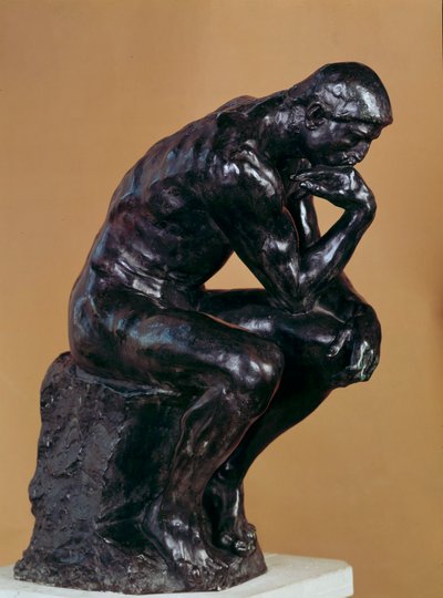 A escultura do pensador Bronze de Auguste Rodin (1840-1917). de Auguste Rodin