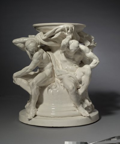 Titãs, Suporte para um vaso, desenhado por Albert-Ernest Carrier-Belleuse de Auguste Rodin