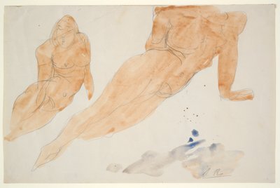 Dois nus reclinados de Auguste Rodin