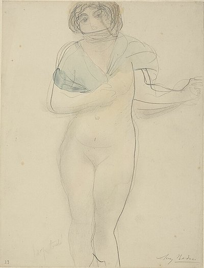 Mulher com um xaile de Auguste Rodin