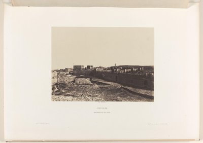Vista de Jerusalém a partir de Sião
Jerusalém. Fortresse de Sion (título sobre o objecto) de Auguste Salzmann