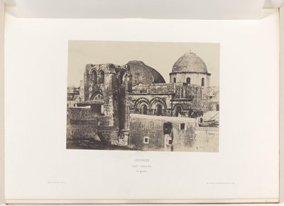 Vista da Igreja do Santo Sepulcro em Jerusalém Jerusalém. Santo Sepulcro. Vue generale (título no objeto) de Auguste Salzmann