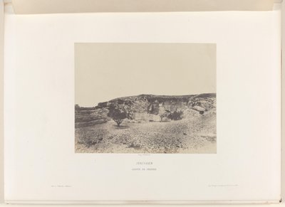 Vista da caverna de Jeremias, perto de Jerusalém
Jerusalém. Grotte de Jérémie (título sobre o objecto) de Auguste Salzmann