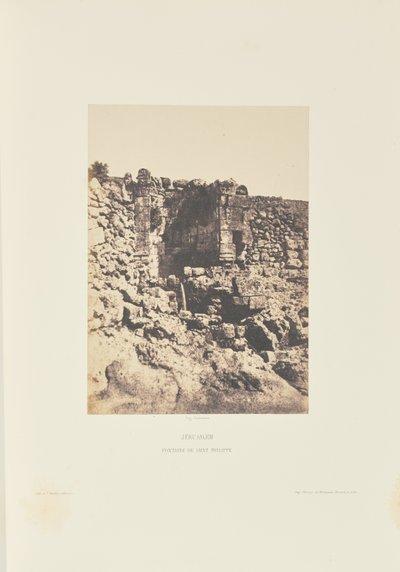 Jerusalém. Fonte de São Filipe de Auguste Salzmann