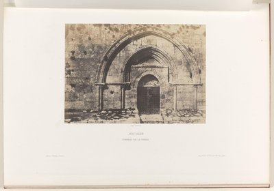 Tumba de Maagd Maria te Jeruzalem Jerusalém. Tumba da Virgem (título no objeto) de Auguste Salzmann