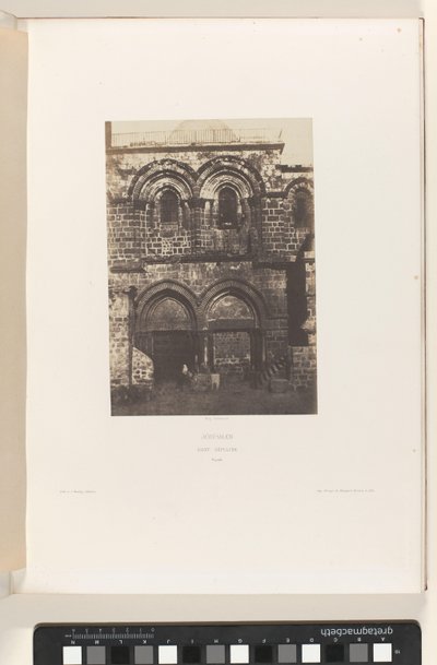 Fachada da Igreja do Santo Sepulcro, Jerusalém Jerusalém. Santo Sepulcro. Fachada (título no objeto) de Auguste Salzmann