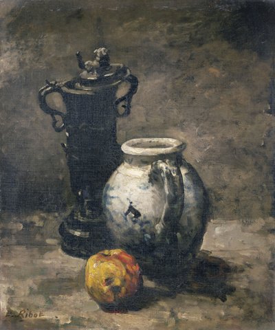 Natureza morta com jarro de Auguste Theodule Ribot