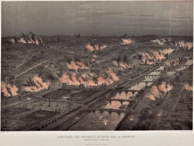 Noite da Comuna de Paris de 23 a 24 de maio incêndios em Paris de Auguste Victor Deroy