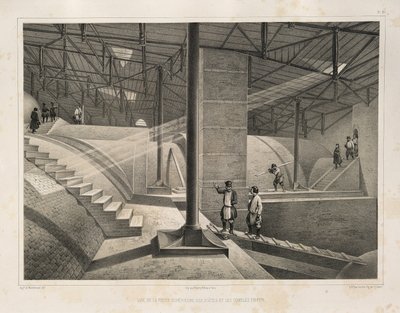 Parte do arco e um telhado de metal De: A construção da Catedral de Santo Isaacs, 1845 de Auguste de Montferrand